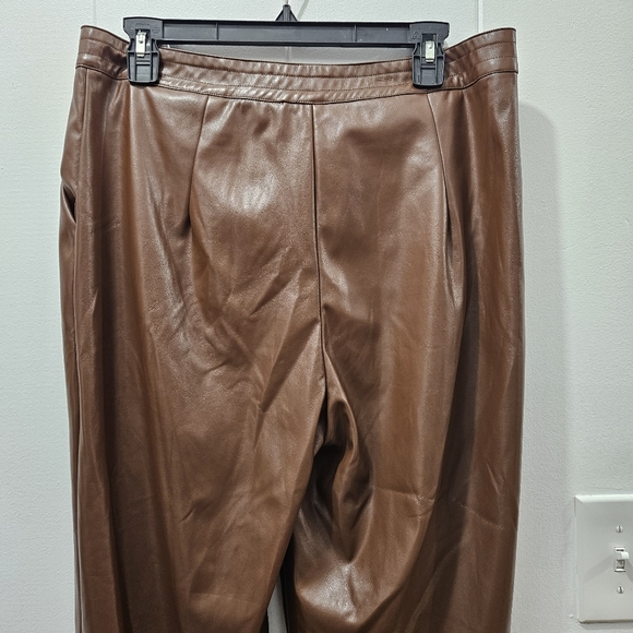 PRINCESS POLLY LOVE CLUB PANTS Brown Vegan Leather size US 12 - Picture 9 of 16